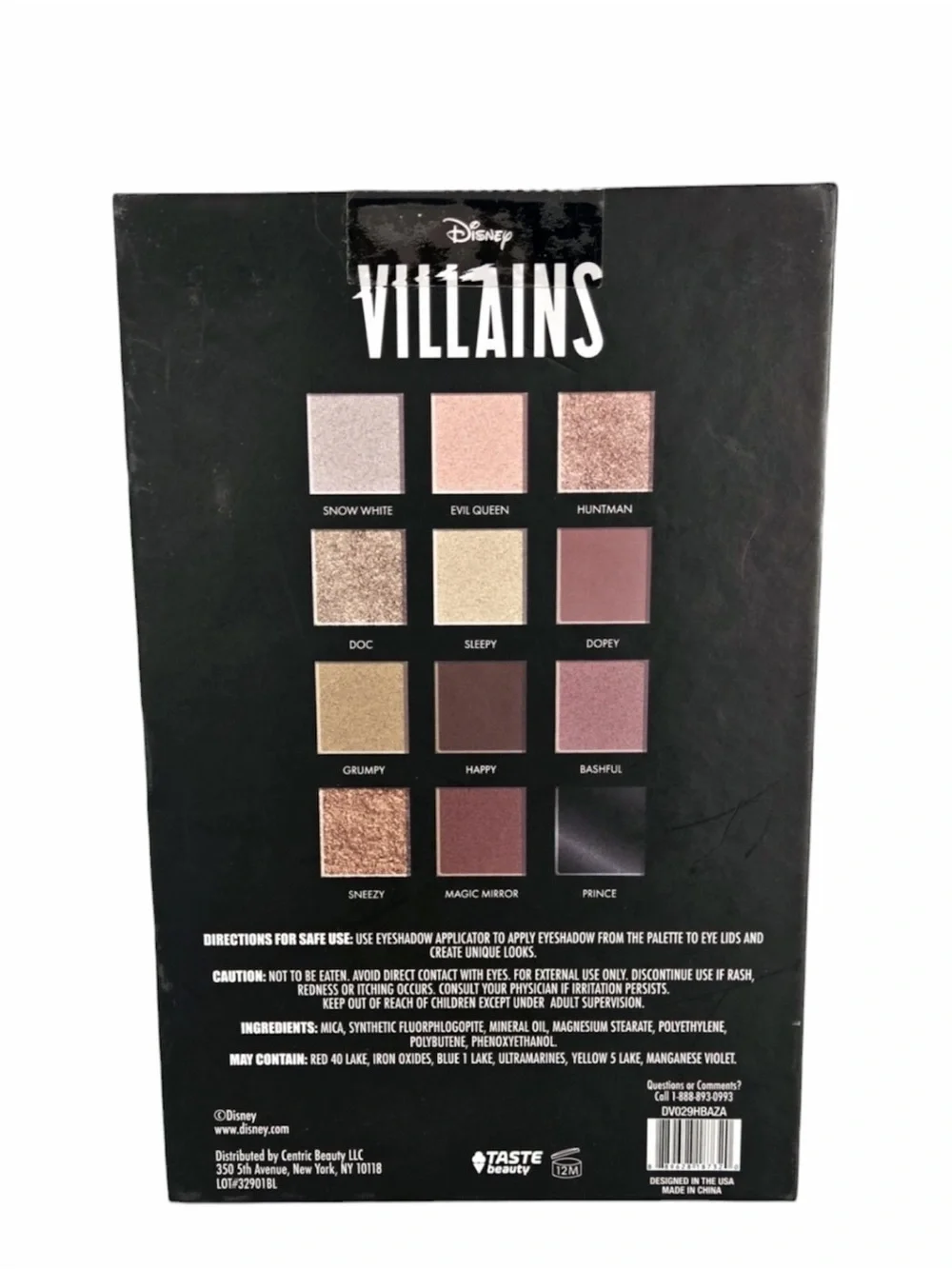 DISNEY Villains 12 Eyeshadow Palette Evil Queen 'So Much for True Love' New